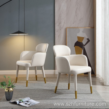 Molded Lacquer Bent Board Upholstered Modern Dining Chair